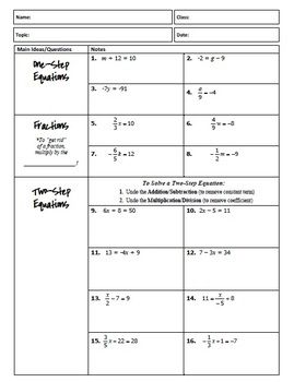 Algebra Literal Equations Worksheet Answers