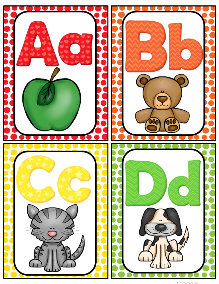 Individual Printable Alphabet Letters With Pictures