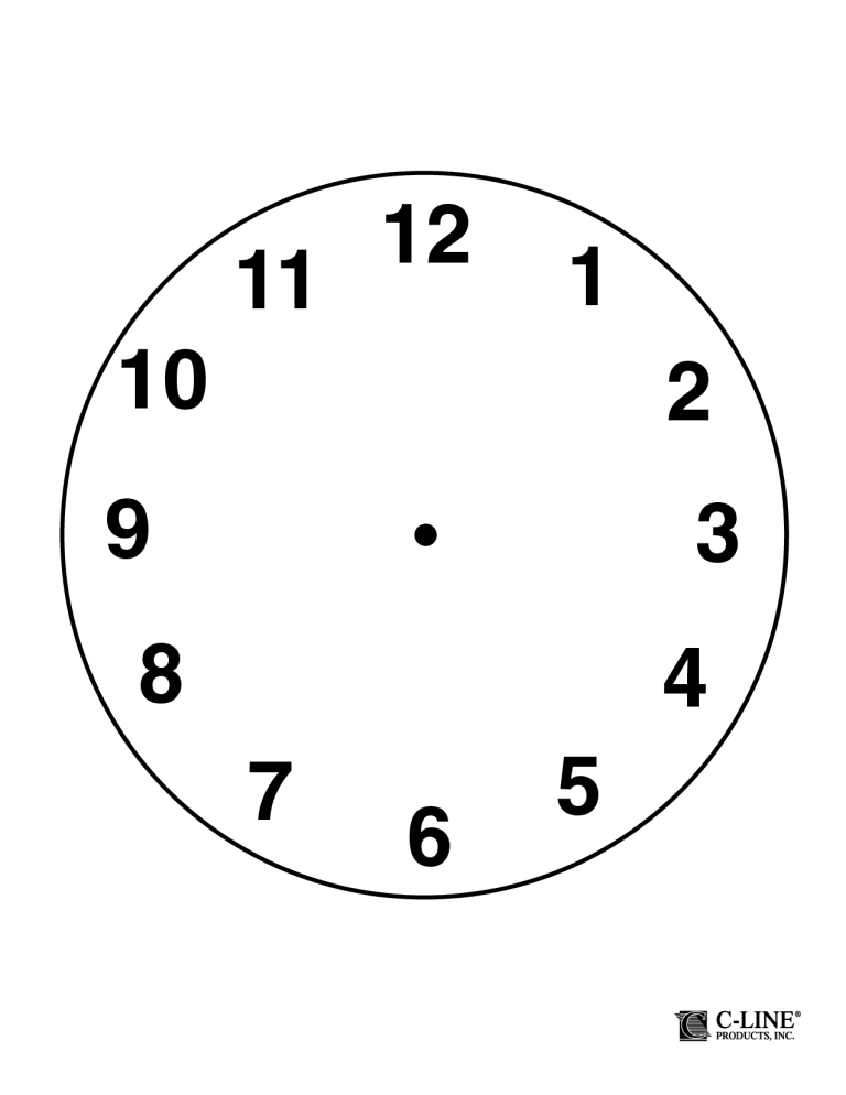 Clock Printable Pdf