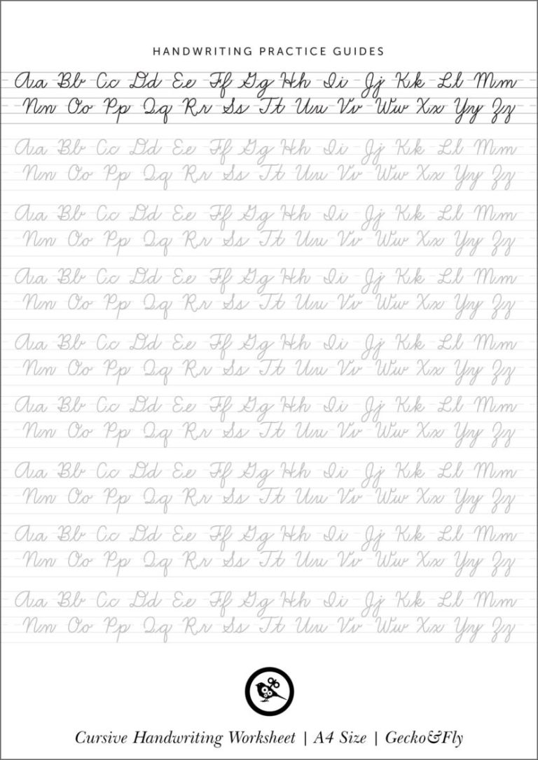 Handwriting Practice Pdf Adults