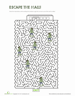 Maze Worksheets For Grade 3