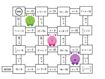 Two Step Equation Maze 2