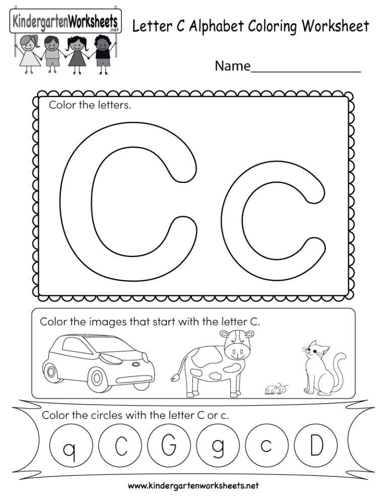 Preschool Letter C Coloring Worksheets