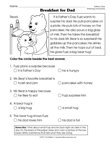 Drawing Conclusions Worksheets Grade 3