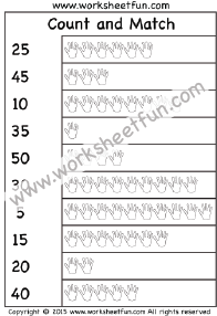 Preschool Counting Worksheets 1 50