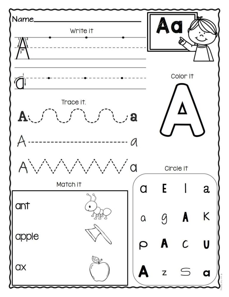 Preschool Homework For Kids