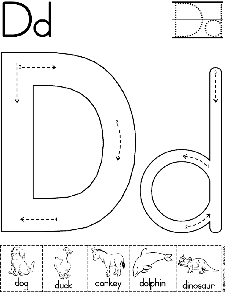 Preschool Letter Worksheets D