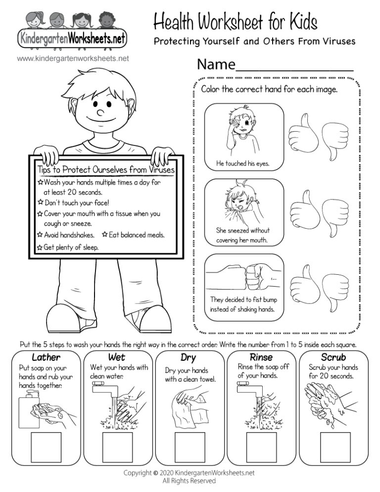 Covid 19 Worksheets For Kids Printable