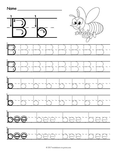 Preschool Letter Worksheets B