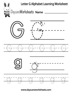 Letter G Worksheets For Kindergarten