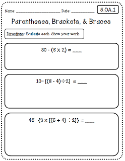 Common Core Math Worksheets 5th Grade