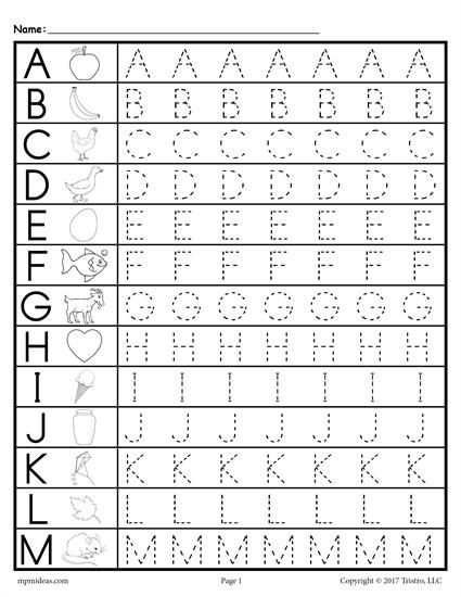 Alphabet Writing Practice Free