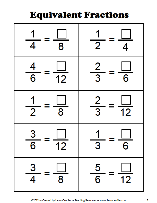 6th Grade Equivalent Fractions Worksheet Grade 5