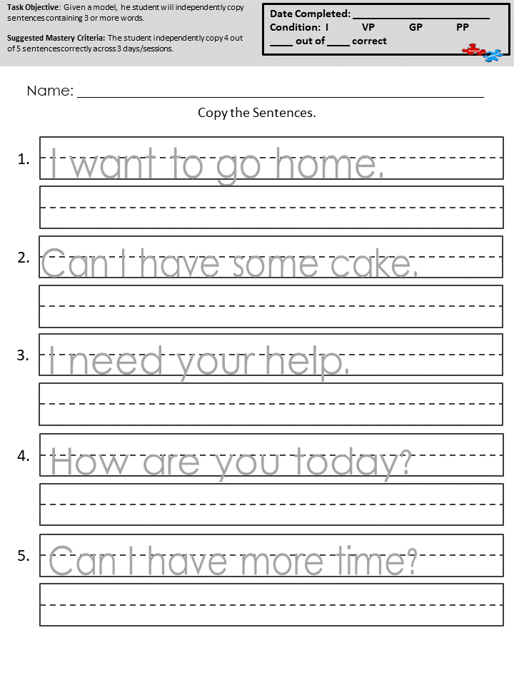 Handwriting Sheets 3rd Grade