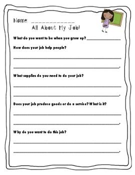 Career Exploration Worksheets Printable For Elementary Students