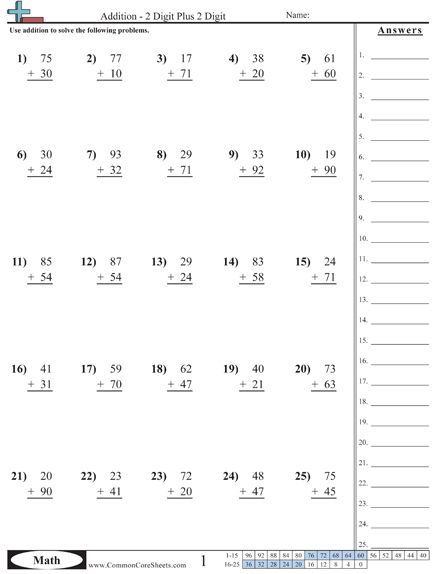 Common Core Math Worksheets 2nd Grade