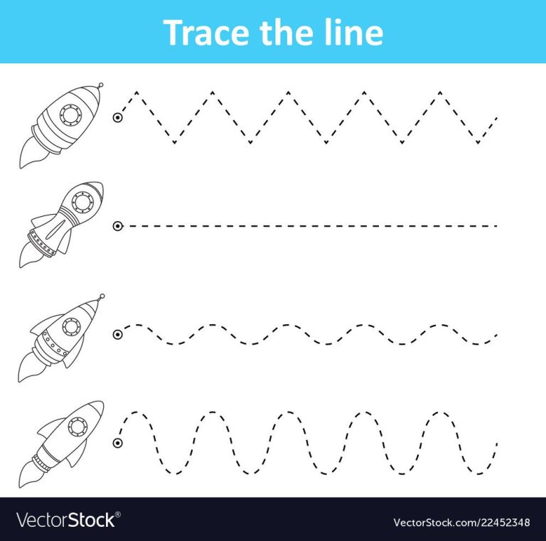 Tracing Lines Worksheets Preschool Pdf