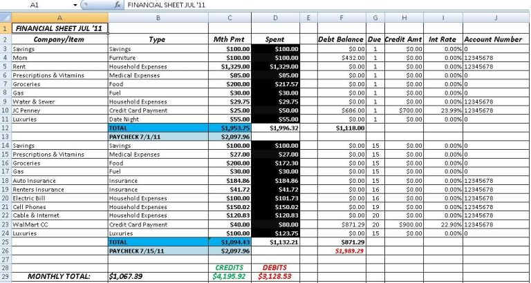 Worksheet Excel Workbook