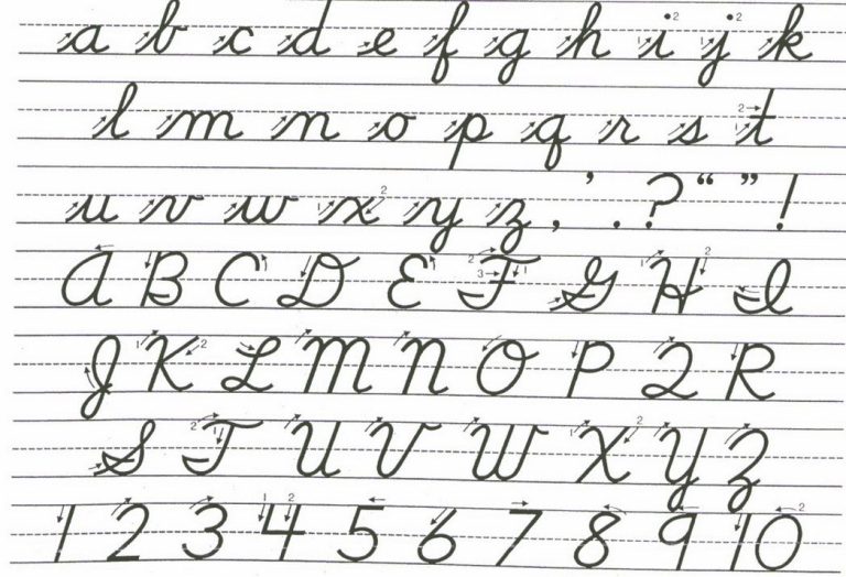 Cursive Alphabet Printable Free