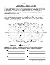 Latitude And Longitude Worksheets Answers