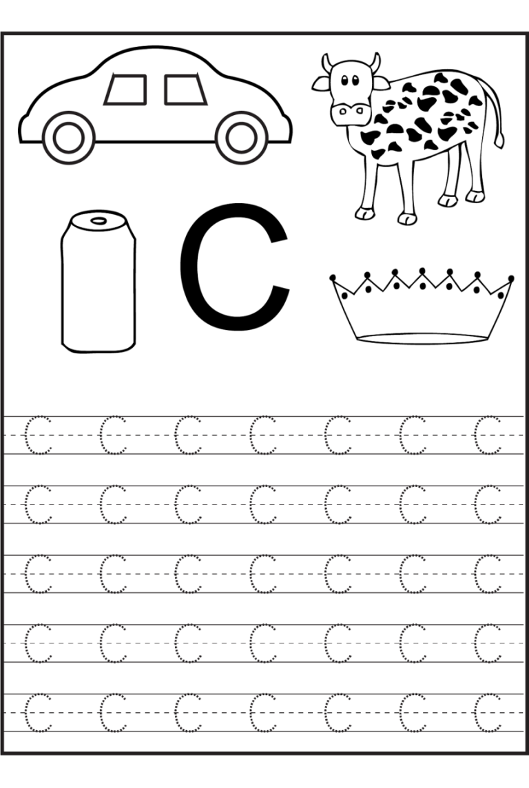 Free Printable Letter C Worksheets Preschool