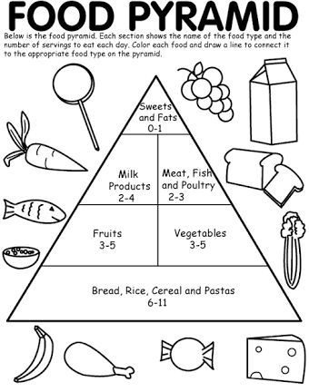 Food Pyramid Worksheet For Preschool