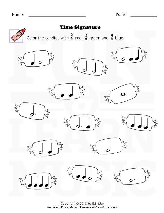 Music Worksheets For Kids