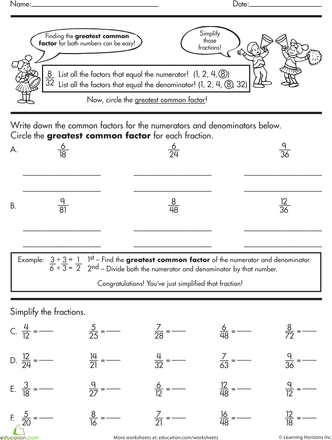 Gcf Worksheets Pdf