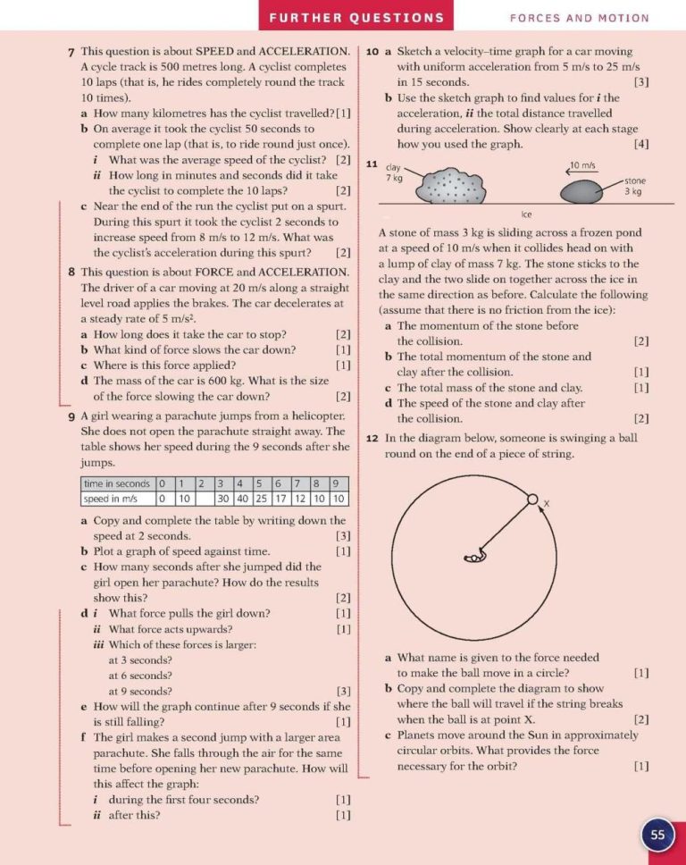 Igcse Physics Forces And Motion Worksheets Pdf