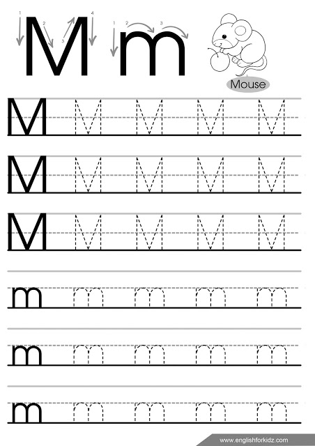 Letter Tracing Worksheets Englishforkidz