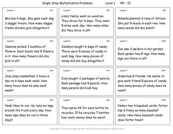 Multiplication And Division Word Problems With Answers