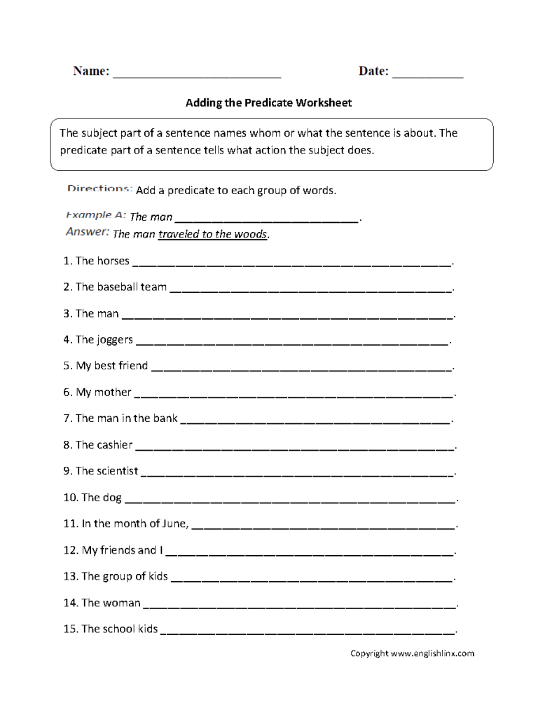 4th Grade Conjunction Worksheets For Grade 4