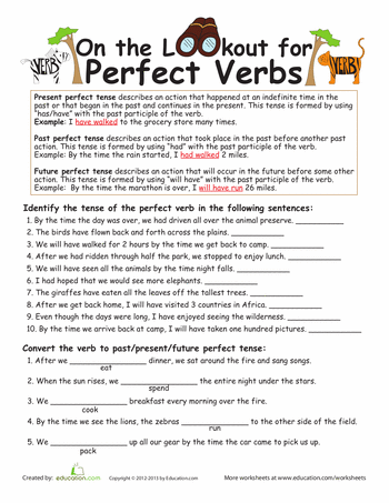 5th Grade Verbs Worksheets For Grade 5