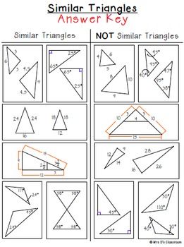 Proving Triangles Similar Worksheet Answer Key