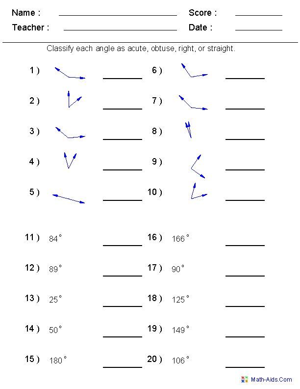 Geometry 11th Grade Math Worksheets