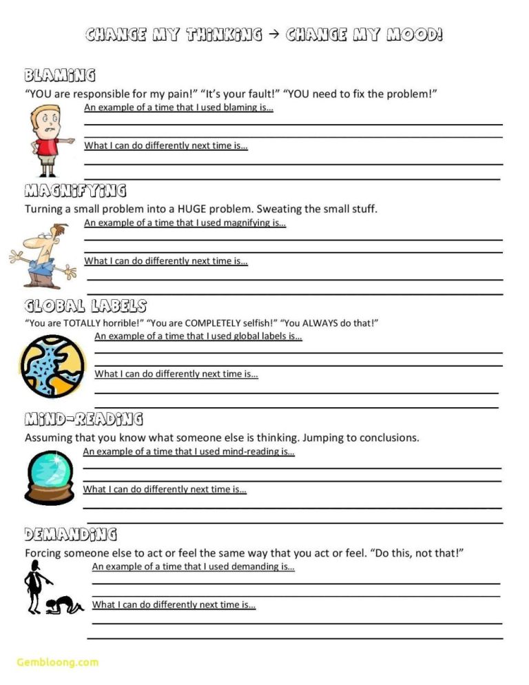 Free Printable Mental Health Group Activity Worksheets