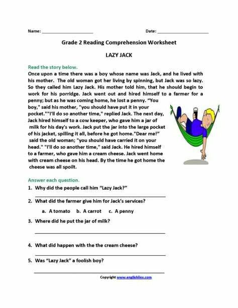 Printable Reading Comprehension Worksheets For Grade 3 Pdf