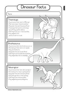 Dinosaur Worksheets Free