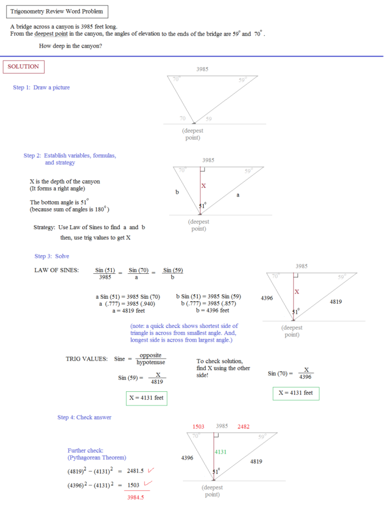 Answer Right Triangle Trig Worksheet