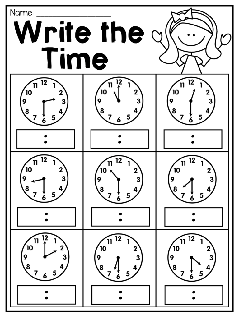 Time Worksheets To The Quarter Hour