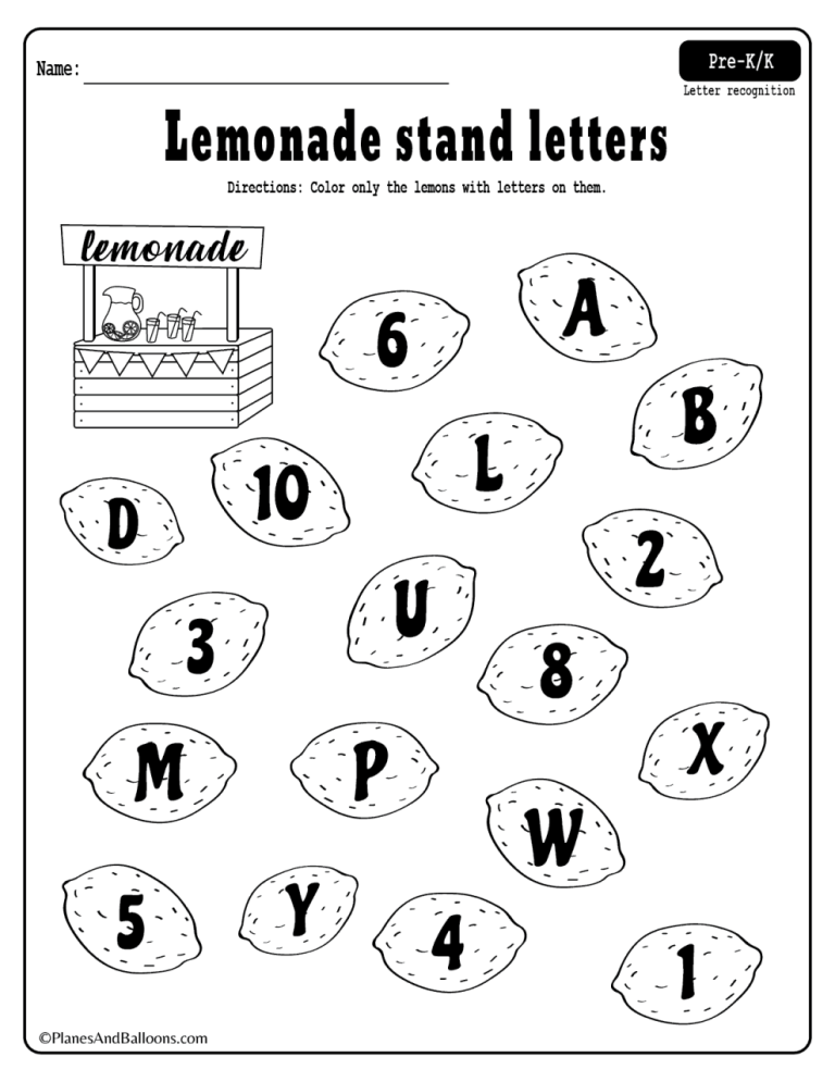 Letter A Worksheets For Kindergarten Pdf