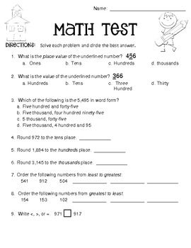 Grade 1 Assessment Test Worksheets Pdf