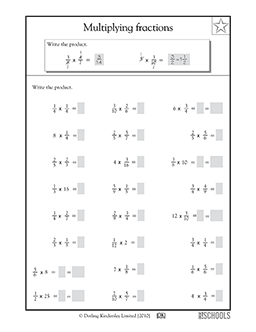 Multiplying Mixed Numbers Worksheets