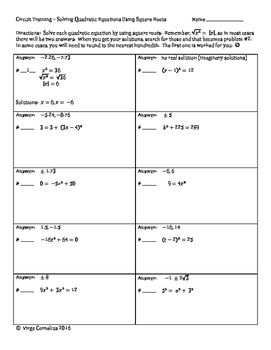 Completing The Square Worksheet With Answers Pdf