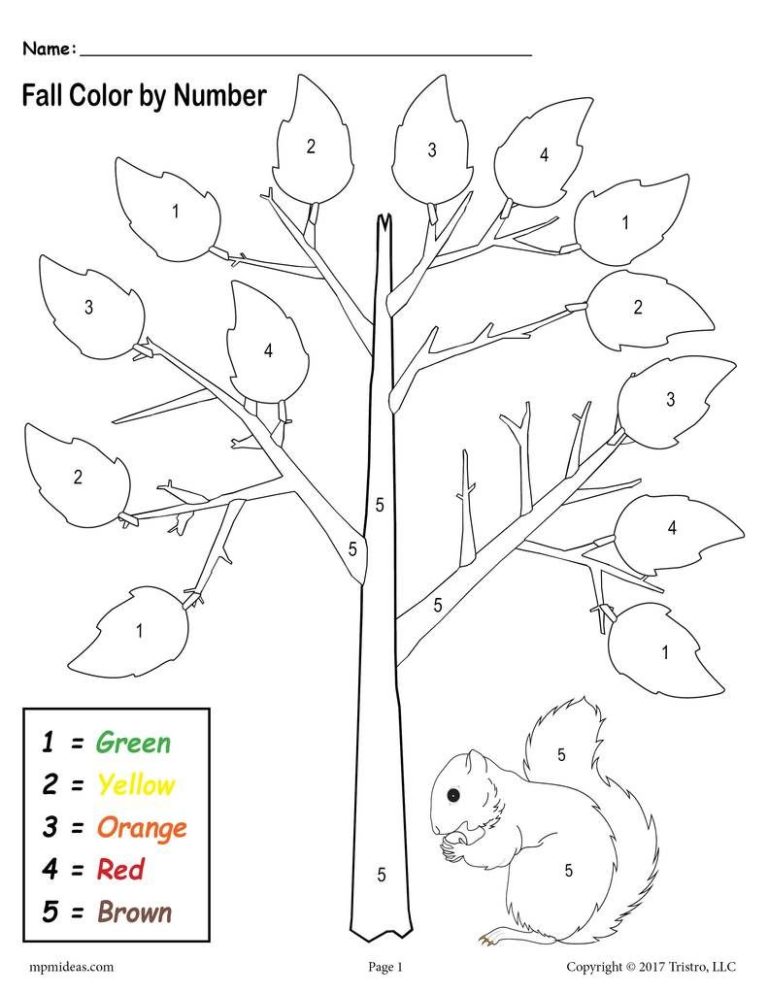 Fall Coloring Worksheets Preschool