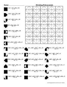 Polynomial Long Division Worksheet With Answers Pdf