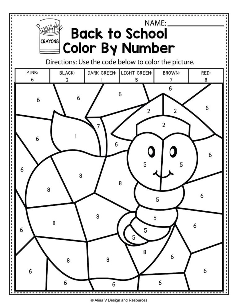 1st Grade Math Coloring Worksheets Pdf