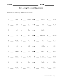 Balancing Equations Questions Gcse