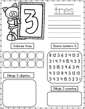 Spanish Numbers 1-10 Worksheet