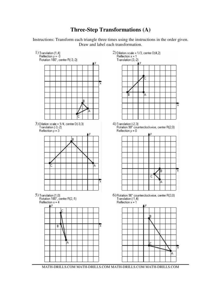 Dilations Worksheet With Answers Pdf